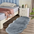 thumbnail image 4 of Bxaolu Luxury Soft Fluffy Area Rug 20" x 55", Faux Fur Comfortable&nbsp;Rug Decorative Plush Shaggy Carpet for Christmas Decor Bedside Sofa Floor Bedroom, Living Room, Dark Gray, 4 of 8