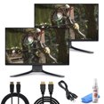 thumbnail image 1 of Pack de 2 Monitores para Juegos Dell Alienware AW2521HF Full HD de 24,5 Pulgadas - Lado Oscuro de la Luna - Frecuencia de Actualización de 240 Hz, Tecnología IPS, Gris Oscuro con Kit de Limpieza de Pa, 1 of 7