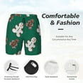 thumbnail image 5 of Haiem Gingerbread Snowman Cookies Mens Swim Trunks with Compression Liner 2 in 1 Swimming Shorts Stretch Swimwear Quick Dry,Board Shorts-X-Large, 5 of 9