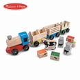thumbnail image 1 of Set de tren de juguete Melissa & Doug Wooden Farm con 3 coches Melissa & Doug NA, 1 of 9