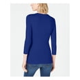 thumbnail image 2 of INC Womens Navy 3/4 Sleeve V Neck Top Size: M, 2 of 2