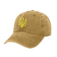 thumbnail image 4 of Retro Ukraine Hat for Women Men Vintage Washed Denim Baseball Caps, 4 of 4