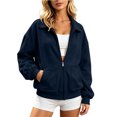 thumbnail image 6 of Enjoytime Sweatshirt for Women Collared Long Sleeve Full Zip Up Jacket Comfy Casual Work Fashion Sweatshirts 2026, 6 of 6