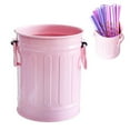 thumbnail image 4 of Sylvtty Vintage Metal Pen Holder Large Capacity Desk Organizer for Office Pens Pencils Makeup Brushes Rust-Proof Iron Bucket with Handles, 4 of 7