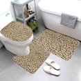 thumbnail image 3 of Bathroom Rugs Sets 3 Piece - trendy Leopard pattern Absorbent Non Slip Bath Mats, U-Shape Toilet Lid Cover, Contour Mat, Soft Washable Shower Mats Bath Rug Mat for Bathroom Tub Toilet, 3 of 7