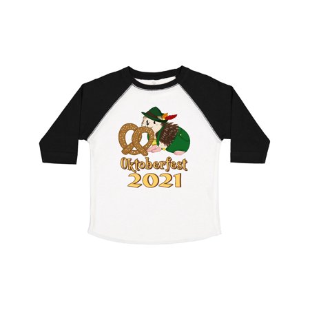 

Inktastic Oktoberfest Cute German Hedgehog with Pretzel 2021 Gift Toddler Boy or Toddler Girl T-Shirt