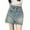 Blue, variant on MIXUE Skirts For Women Summer Solid Color High Waist A Line Casual Bodycon Mini Denim Skirt Outwear,Blue,XS