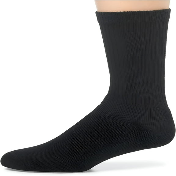 TELOLY 6-Pack Cushion Crew Socks for Men, Size 6-12