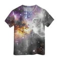 thumbnail image 4 of ZTKWD Shirts for Boys Girls Kids Tops Short Sleeve Starry Sky Galaxy Print for Teen and Kids 6-16 Years, 4 of 4