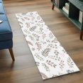 thumbnail image 3 of 2'x6' Rug Runners for Hallways Kitchen, Brown Leaves Herbs Non Slip Entryway Beside Floor Carpet Runner, Botanical Pastoral Leaf Country Washable Laundry Room Bedroom Throw Rugs Mat for Family Pet, 3 of 8