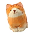 thumbnail image 4 of 2 estatuas de animales de madera talladas a mano, esculturas, adornos de colección Gato y perro, 4 of 9