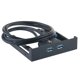 thumbnail image 2 of Panel De Unidad Frontal 20 Pines A Hub Usb 3.0 Dual Bahía De Disquete Soporte De Panel De Unidad Frontal Adaptador De Expansión Panel De Unidad De Concentrador Usb De 2 Puertos Noticed EL010592-00, 2 of 5