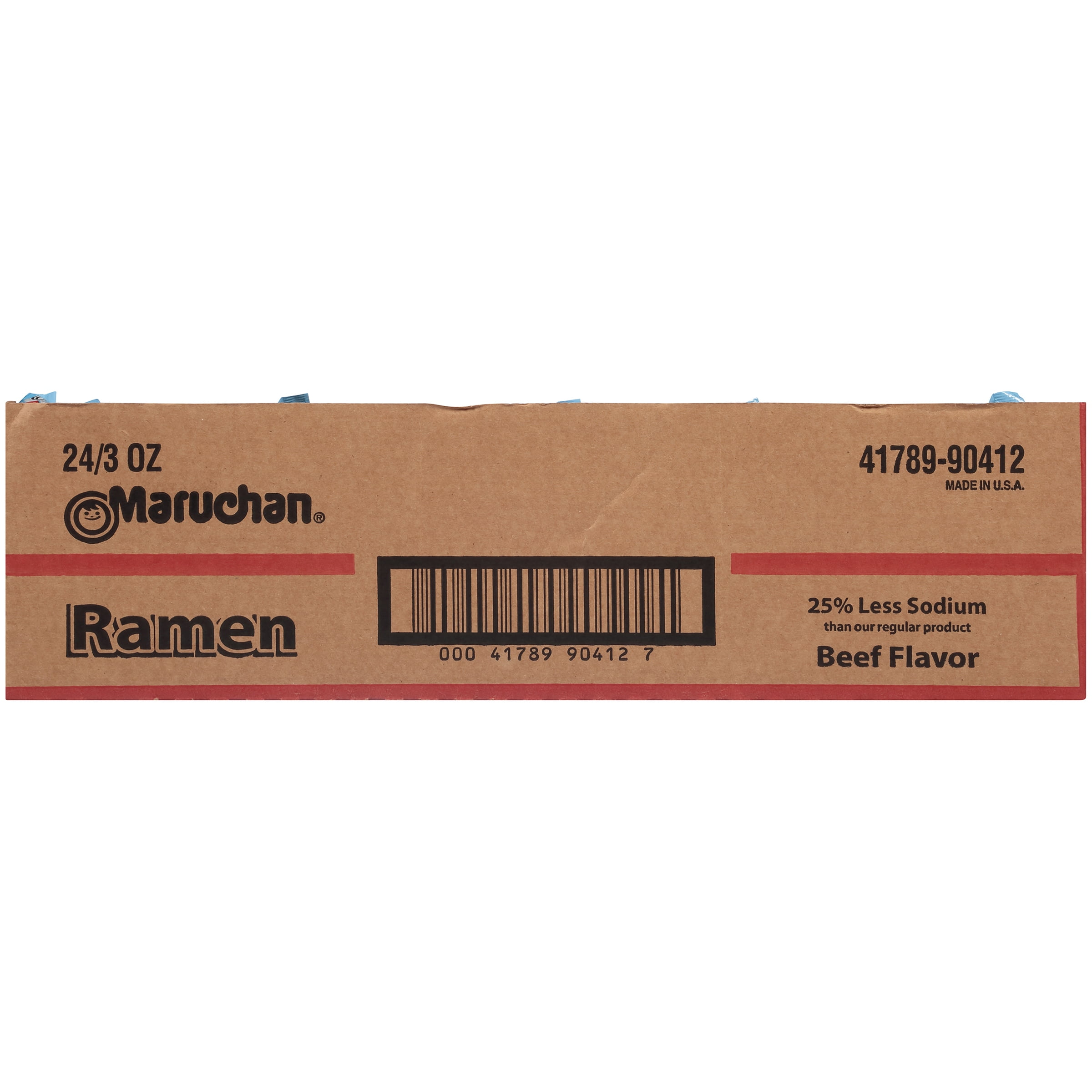 Maruchan Beef Flavor 25% Less Sodium Ramen Noodle Soup 24-3 oz. Bags