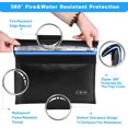 thumbnail image 5 of Fireproof Document Bag - with 5200°F Heat Insulated, Waterproof Fireproof Bag with Zipper, 8 Layers of Functional Materials, Fireproof Money Bag for Cash/Documents/Valuables, Fire Bag 13.9"x, 5 of 5