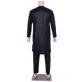 thumbnail image 4 of BAZINRICHE Arab Big and Tall African Men's Robe Long Sleeve Thobe Tops Pants Suis set, 4 of 5