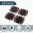 thumbnail image 3 of Car Universal Car Door Handle Cup Cover Anti-scratch Protection Film Reflective Stickers Black Red 4 Pcs, 3 of 6