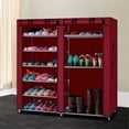thumbnail image 2 of Armoire à Chaussures en Tissu Non Tissé 6 Couches à Double Rangée Conteneur Organzier à Chaussures à 12 Compartiments, 2 of 9