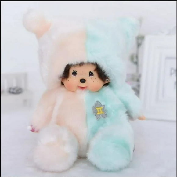 Monchhichi 12 Zodiac Gemini 2 Plush Doll 20cm/Monchhichi 20cm Animal Transformation Solid Trendy Doll Machine with Multiple Styles