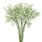 EZFLOWERY 12 Pcs Artificial Babys Breath Flowers, Gypsophila Real Touch Flowers for DIY Wedding Bouquets, Crown, Party, Hotel, Table, Home Decoration (White)