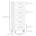 thumbnail image 3 of HOMCOM Chest of Drawers for Bedroom, 6 Drawer Dresser, White, 3 of 10