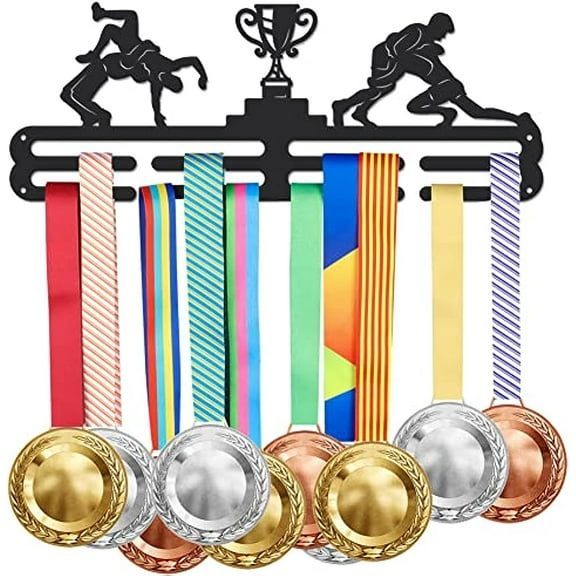 1Set Wrestling Medal Holder Display Wrestling Trophy Hanger Rack Sports Metal Wall Mount Hook