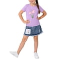 thumbnail image 1 of hengsof Ensemble Deux Pièces Jupe à Manches Courtes Imprimé Ours avec Nœud Doux pour Filles, Jupe à Manches Courtes Col Rond Taille Élastique Ensemble Décontracté Confortable, 1 of 6