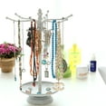 thumbnail image 2 of MyGift Vintage Style White Washed Metal 12 Hook Jewelry Organizer Tree Rack Stand, 2 of 5