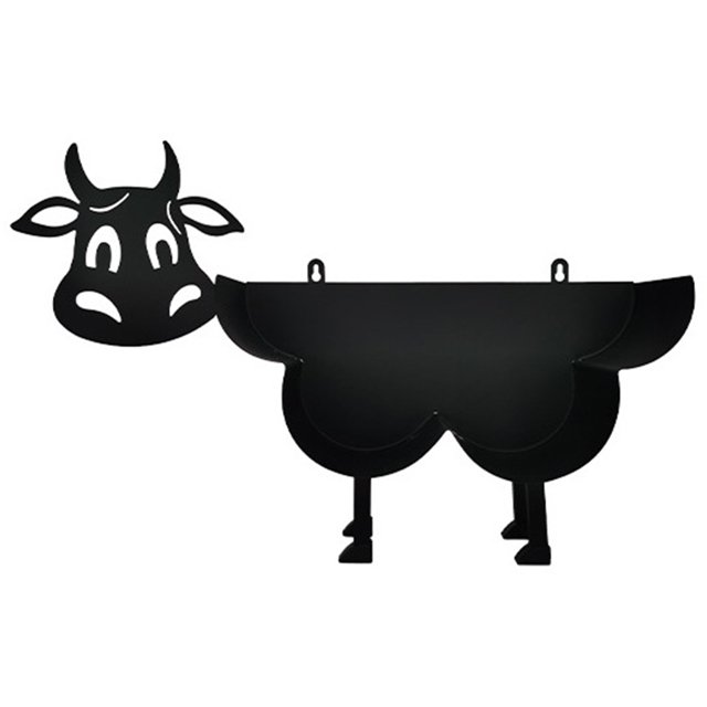 DQrwqpou Estante Papel en Rollo Estante Almacenamiento Tejido Vaca Metal para Adornos Baño