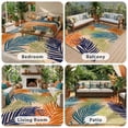 thumbnail image 5 of Findosom 5'x7' Jute Area Rug for Living Room,Palm Leaves Washable Area Rug,Neutral Waterproof Indoor Outdoor Rug Non-Slip Floor Carpet for Patio,Living Room,Balcony,Dining Room,Colorful, 5 of 7