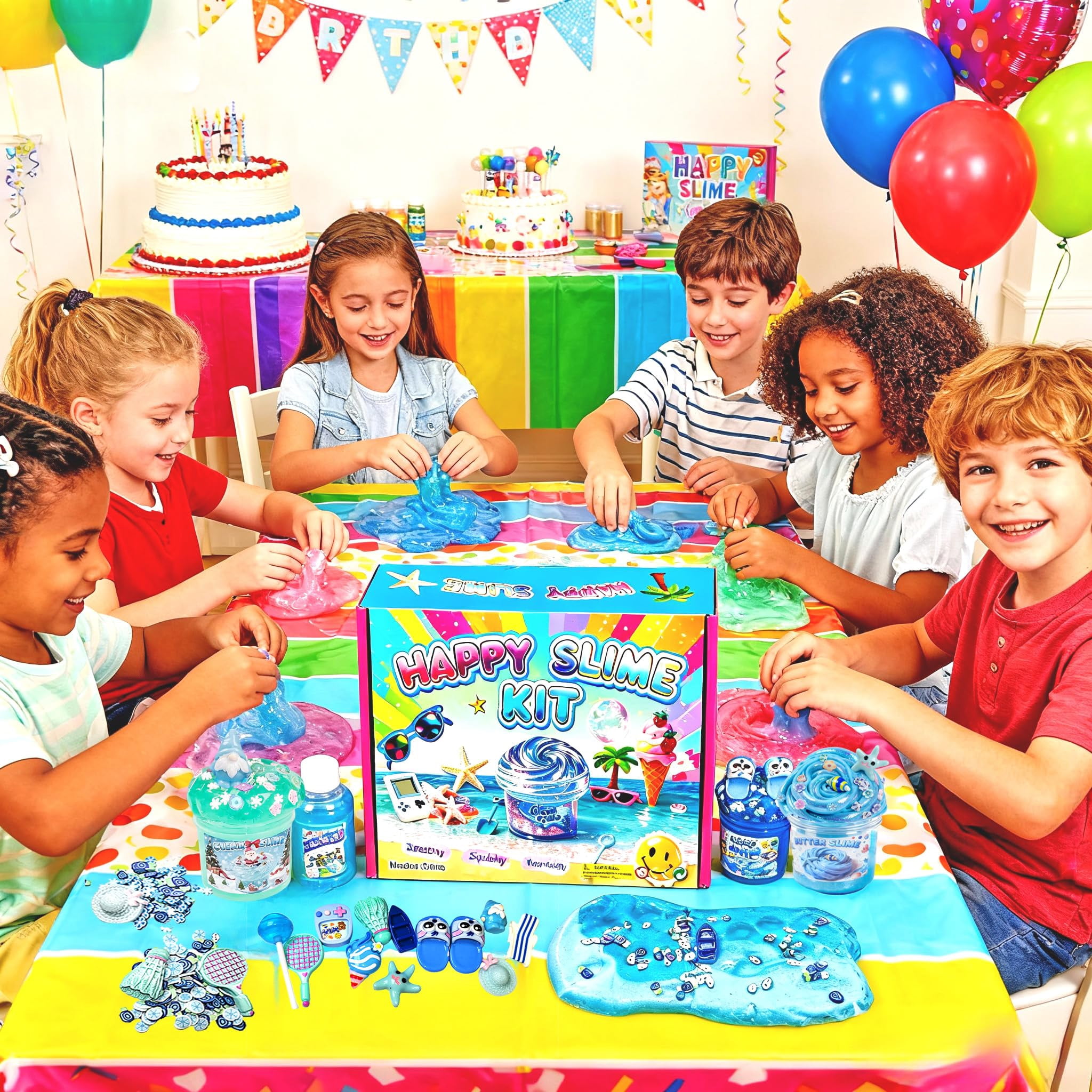 12 Pack Slime kit,DIY Butter Slime,Stress Relief Toys,Craft Toy, for Girl and Boys Party Favors,Easter Basket Fillings and Birthday Gift