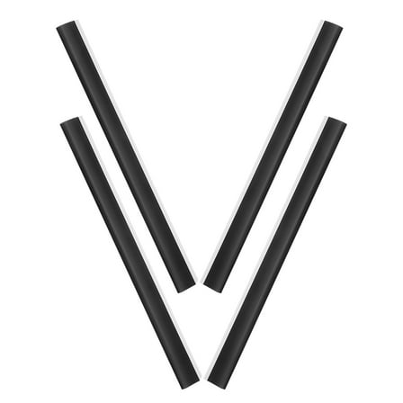 4 Pcs Dustproof Parts Dustpan Rubber Strips 29.00X2.60X0.30CM Black