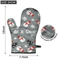 thumbnail image 6 of Cute Oven Mitts,Gray Christmas Snowman Pattern Oven Mitt 2-Pack Set,Kitchen Gloves for Oven,Heat Resistant Oven Mitts 7.7"x12", 6 of 7