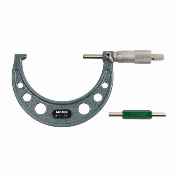 Mitutoyo Micrometer,3 to 4",0.001",Ratchet 103-180