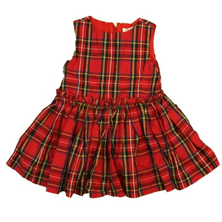 

Pre-owned Crewcuts Girls Red Plaid Dress size: 2T