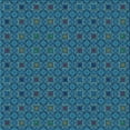 thumbnail image 1 of Ahgly Company Machine Washable Indoor Square Transitional Dark Turquoise Green Area Rugs, 4' Square, 1 of 7