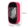 thumbnail image 3 of Attack On Titan Pencil Case Durable Pen Carrying Case Lightweight Pencil Bag Pouch Box Organizer Pencase Pink, 3 of 8