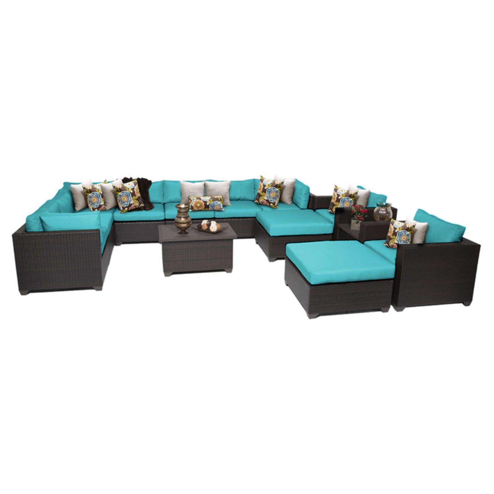 Belle 13 Piece Outdoor Wicker Patio Furniture Set 13a in Black - image 2 of 2
