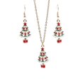 thumbnail image 3 of Collar con colgante navideño de 2 piezas Mujer Reloj de cristal Snow Chr, 3 of 5