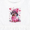 thumbnail image 4 of Inktastic Cute Dachshund with Heart Glasses and Pink Girls Baby Dress, 4 of 5