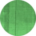 thumbnail image 1 of Ahgly Company Indoor Round Abstract Emerald Green Modern Area Rugs, 5' Round, 1 of 4