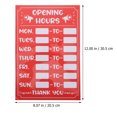 thumbnail image 3 of EeaseCA 6pcs Business Hours Self-adhesive Stickers Business Hours Signs Rewritable Open Signs Sticker, 3 of 8