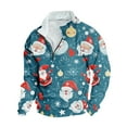 thumbnail image 2 of EchfiProm Greflying Sweatshirts for Men Christmas Mock Neck Zipper Essentials Fleece Graphic Mens Shirts S, 2 of 3