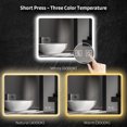 thumbnail image 2 of Wall Mounted Dimmable LED Mirror Outer Glow Anti-Fog Bathroom Vanity Mirror Illuminated Makeup Mirror,24"x32", 2 of 8