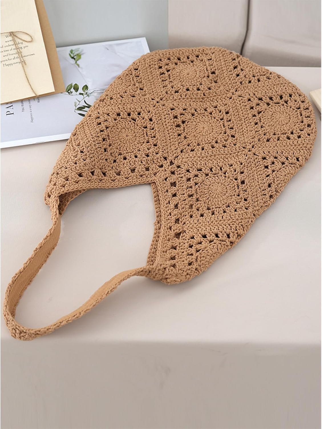 Crochet Beach Bag Beach Bags for Women Soft Summer Beach Tote Woven Purses for Summer Vacation