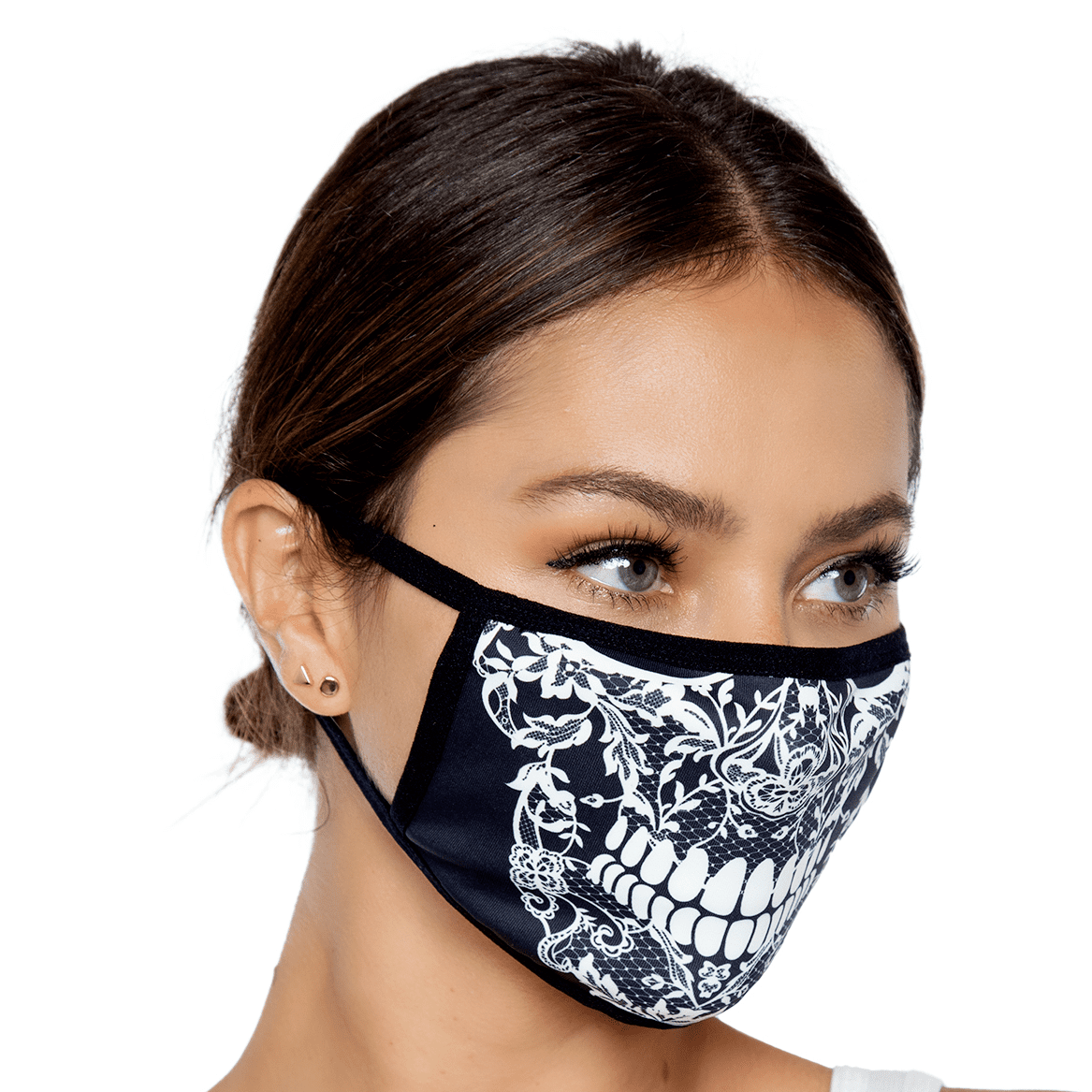 Leg Avenue Halloween's Lace Skull Print Face Mask
