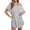 Gray, variant on Womens Sleep Shirts V Neck Nightgown Oversized T Shirt Nightshirt Short Sleeve Cotton Sleepwear Lounge Dress