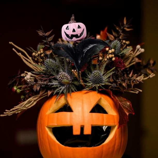Adorno floral de ramas de Halloween, ramo de flores artificiales, decoración de Halloween para jardín, jarrón, mesa, interior y baño.