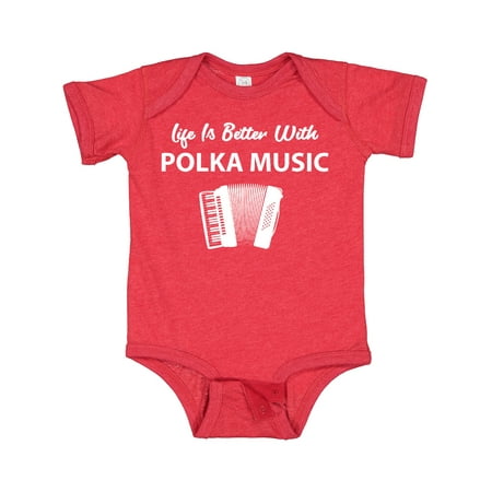 

Inktastic Life s Better Polka Music Gift Baby Boy or Baby Girl Bodysuit