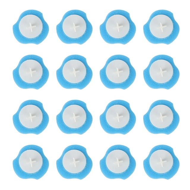 M Buder 16 Pcs Cabezales de Repuesto para Cepillo de Inodoro Desechables Solubles en Agua Esponja de Limpieza Baño (19 cm)