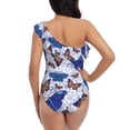 thumbnail image 5 of Gukieu Butterflies1 Print One-shoulder Ruffled One-piece Swimsuit with Removable Chest Pads and Tummy-control Swimsuit for Women-XX-Large, 5 of 6